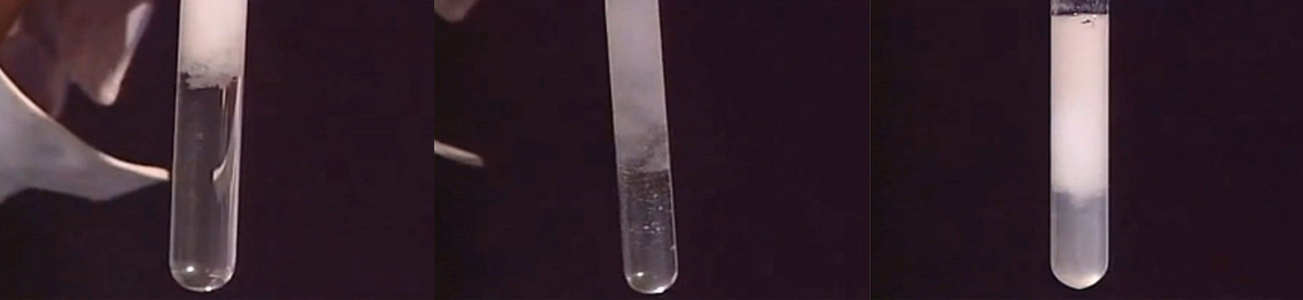 向NaOH溶液里滴加AlCl3溶液至過(guò)量,開(kāi)始無(wú)沉淀，過(guò)一會(huì)兒產(chǎn)生白色沉淀且不溶解